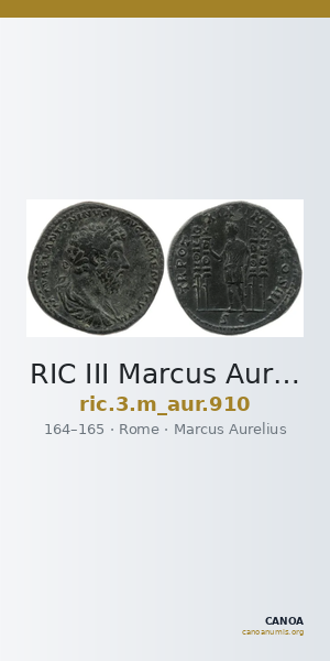 RIC III Marcus Aurelius 910 — CANOA