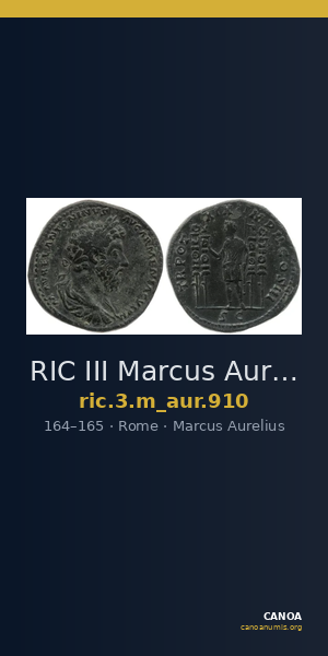 RIC III Marcus Aurelius 910 — CANOA