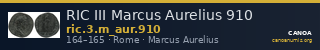 RIC III Marcus Aurelius 910 — CANOA