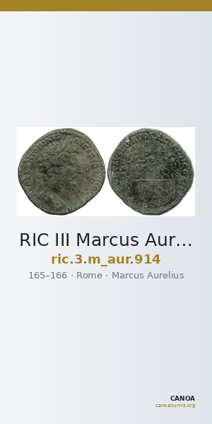 RIC III Marcus Aurelius 914 — CANOA