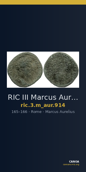 RIC III Marcus Aurelius 914 — CANOA