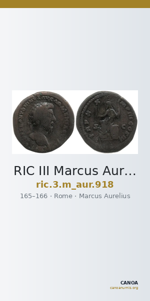 RIC III Marcus Aurelius 918 — CANOA