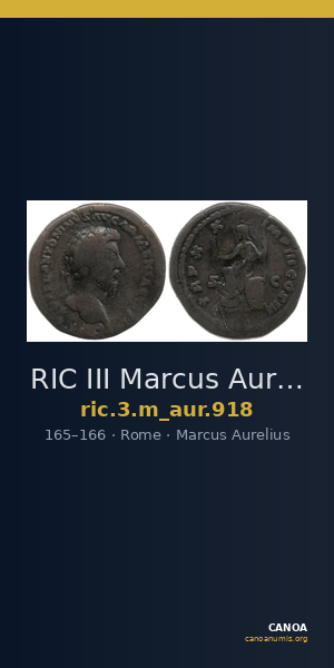 RIC III Marcus Aurelius 918 — CANOA