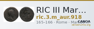 RIC III Marcus Aurelius 918 — CANOA