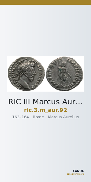 RIC III Marcus Aurelius 92 — CANOA