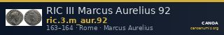 RIC III Marcus Aurelius 92 — CANOA