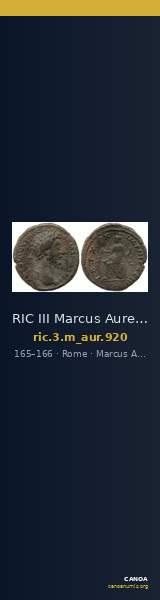 RIC III Marcus Aurelius 920 — CANOA