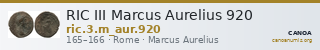 RIC III Marcus Aurelius 920 — CANOA