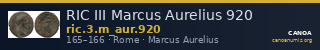 RIC III Marcus Aurelius 920 — CANOA