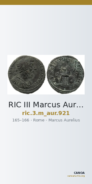 RIC III Marcus Aurelius 921 — CANOA