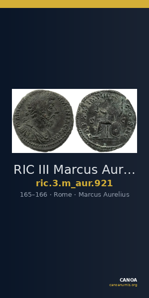 RIC III Marcus Aurelius 921 — CANOA