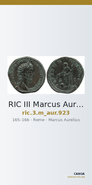RIC III Marcus Aurelius 923 — CANOA