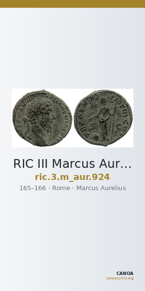 RIC III Marcus Aurelius 924 — CANOA