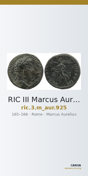 RIC III Marcus Aurelius 925 — CANOA