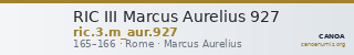 RIC III Marcus Aurelius 927 — CANOA