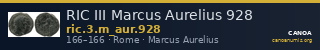 RIC III Marcus Aurelius 928 — CANOA
