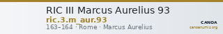 RIC III Marcus Aurelius 93 — CANOA