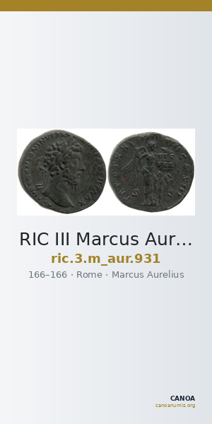 RIC III Marcus Aurelius 931 — CANOA