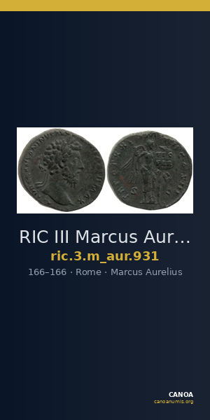RIC III Marcus Aurelius 931 — CANOA