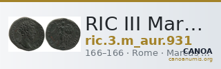 RIC III Marcus Aurelius 931 — CANOA