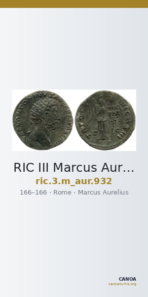 RIC III Marcus Aurelius 932 — CANOA