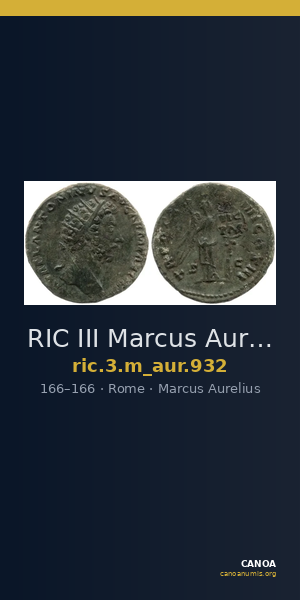 RIC III Marcus Aurelius 932 — CANOA