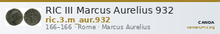 RIC III Marcus Aurelius 932 — CANOA