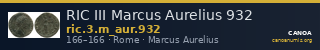 RIC III Marcus Aurelius 932 — CANOA