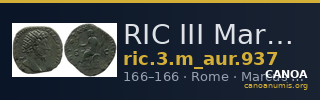 RIC III Marcus Aurelius 937 — CANOA