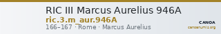 RIC III Marcus Aurelius 946A — CANOA