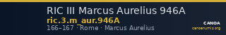 RIC III Marcus Aurelius 946A — CANOA