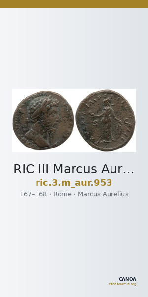 RIC III Marcus Aurelius 953 — CANOA