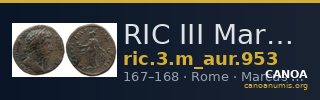 RIC III Marcus Aurelius 953 — CANOA