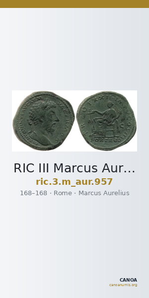 RIC III Marcus Aurelius 957 — CANOA