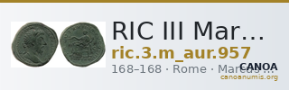 RIC III Marcus Aurelius 957 — CANOA