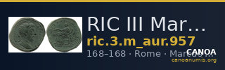 RIC III Marcus Aurelius 957 — CANOA