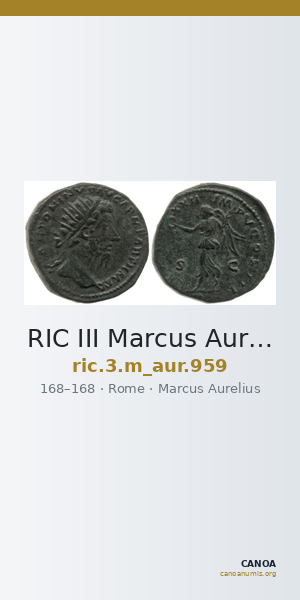 RIC III Marcus Aurelius 959 — CANOA