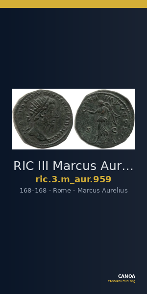 RIC III Marcus Aurelius 959 — CANOA