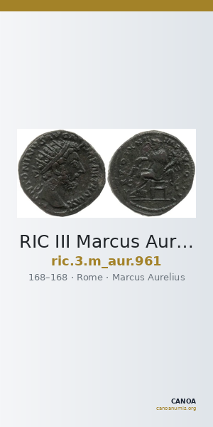 RIC III Marcus Aurelius 961 — CANOA