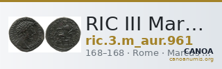 RIC III Marcus Aurelius 961 — CANOA
