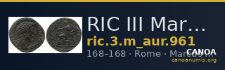 RIC III Marcus Aurelius 961 — CANOA