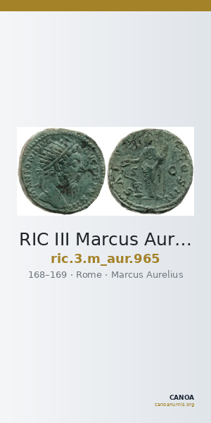 RIC III Marcus Aurelius 965 — CANOA