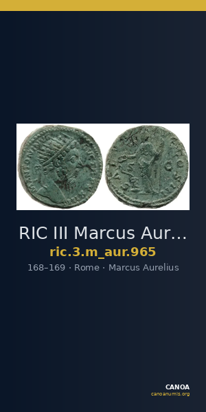 RIC III Marcus Aurelius 965 — CANOA