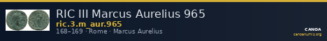 RIC III Marcus Aurelius 965 — CANOA