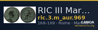 RIC III Marcus Aurelius 969 — CANOA