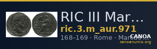 RIC III Marcus Aurelius 971 — CANOA