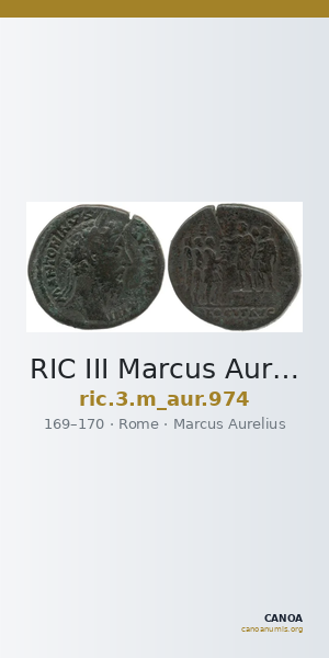 RIC III Marcus Aurelius 974 — CANOA