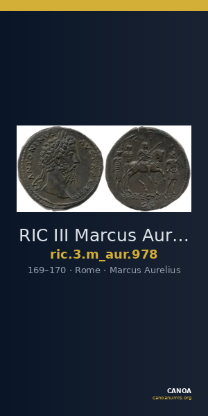RIC III Marcus Aurelius 978 — CANOA