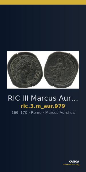 RIC III Marcus Aurelius 979 — CANOA