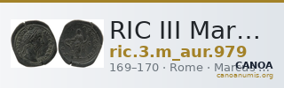 RIC III Marcus Aurelius 979 — CANOA